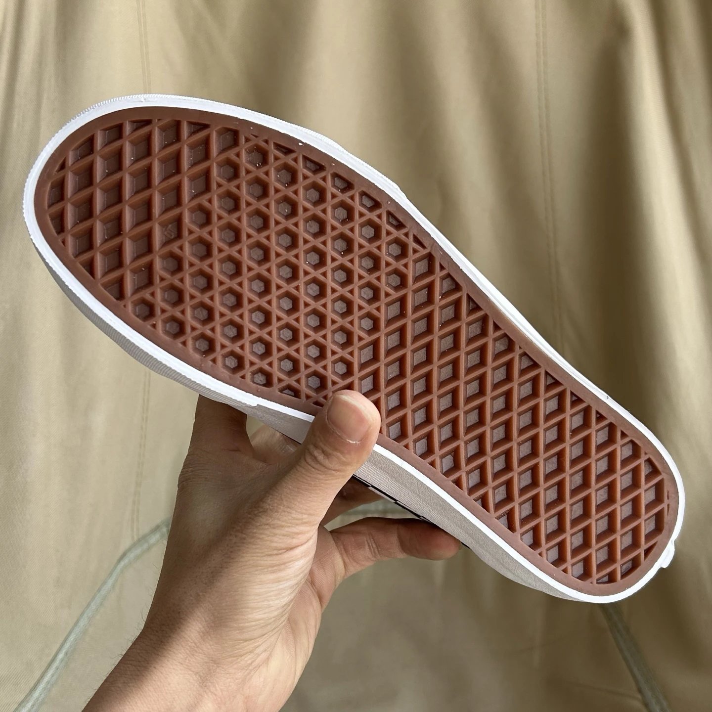 Old Skool Low Top Skate Shoes Ebony Ivory Checkered - Gallery Image 8 - Detailed View