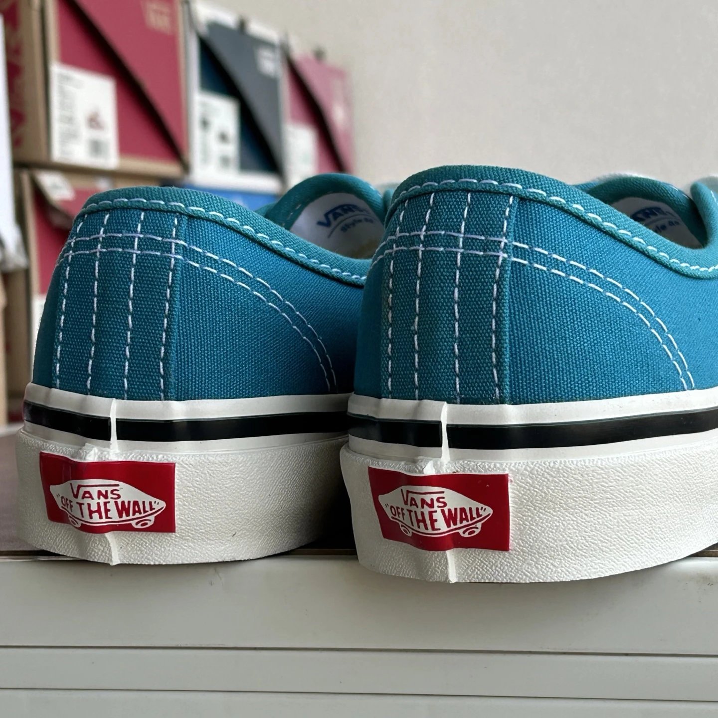 Authentic Low Top Canvas Sneakers Aqua Lake Blue - Gallery Image 6 - Detailed View