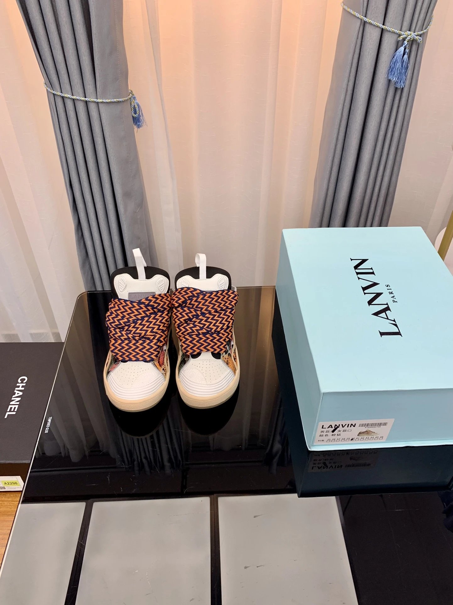 Lanvin Casual Sneakers Pink Orange - Gallery Image 5 - Detailed View