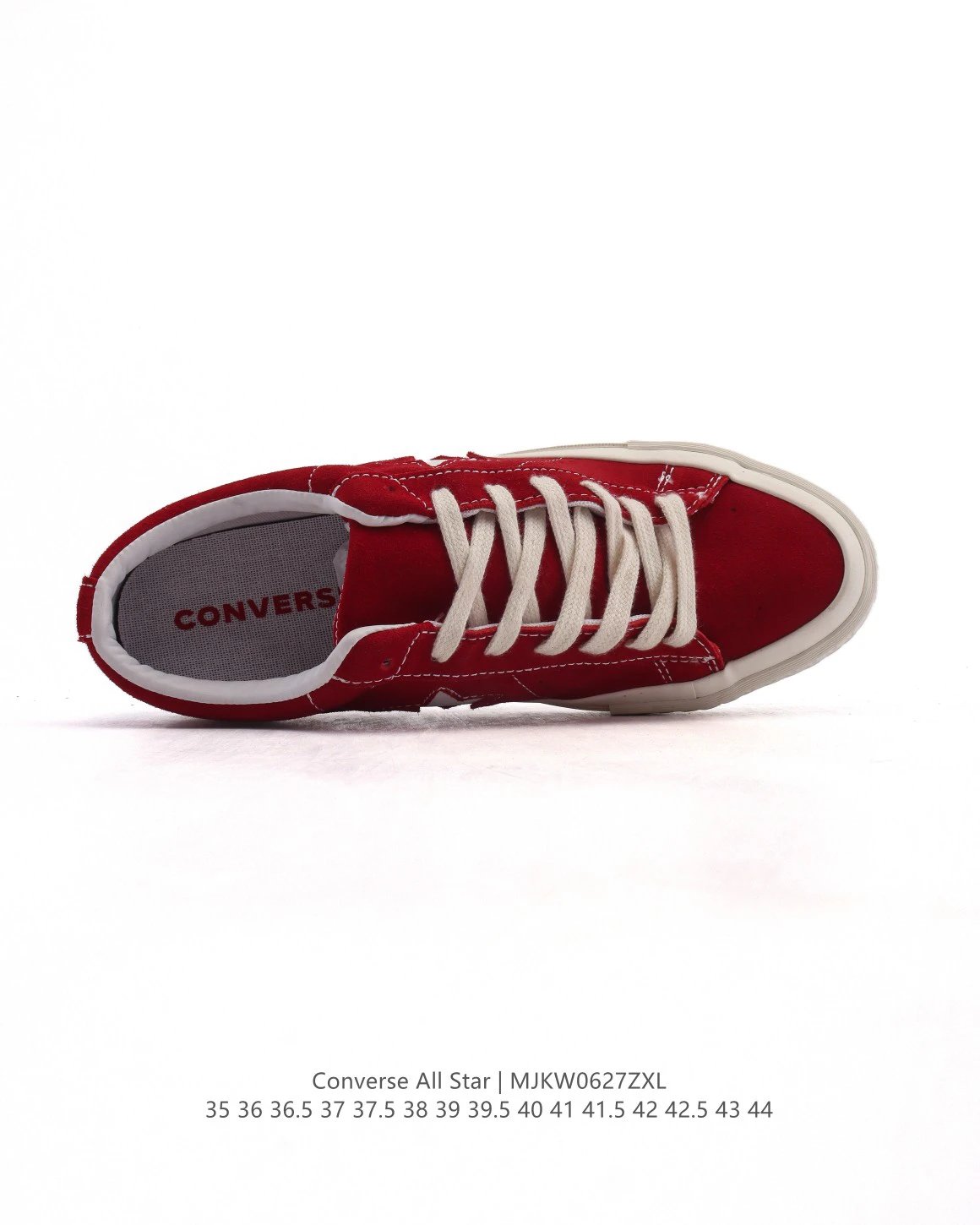 One Star 95 Suede Skate Shoes Crimson Red - Gallery Image 3 - Detailed View