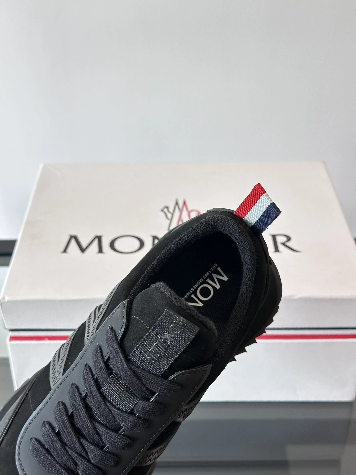 Moncler Pacey Sneakers Black  - Gallery Image 8 - Detailed View