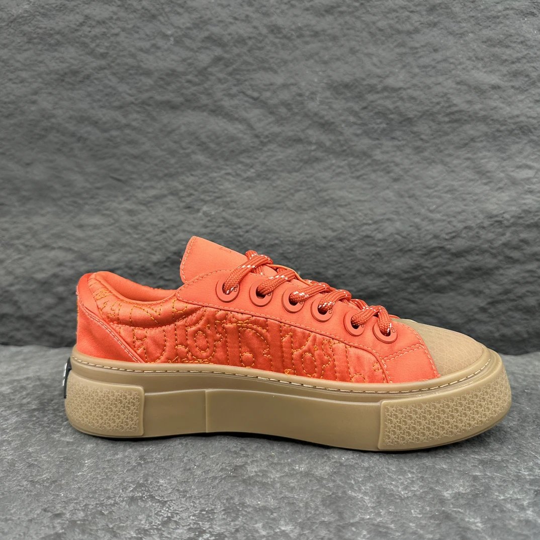 Sneakers with Oblique Print in Sunset Red - Gallery Image 9 - Detailed View