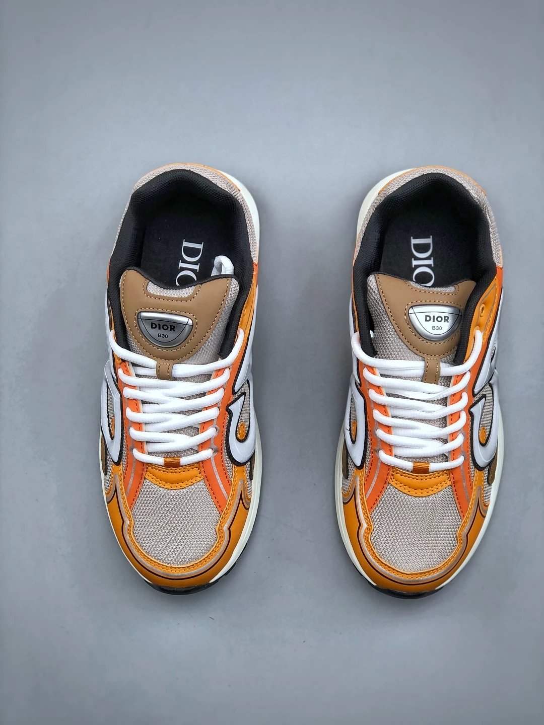 Dad Sneakers Mesh Brown-Orange - Gallery Image 5 - Detailed View