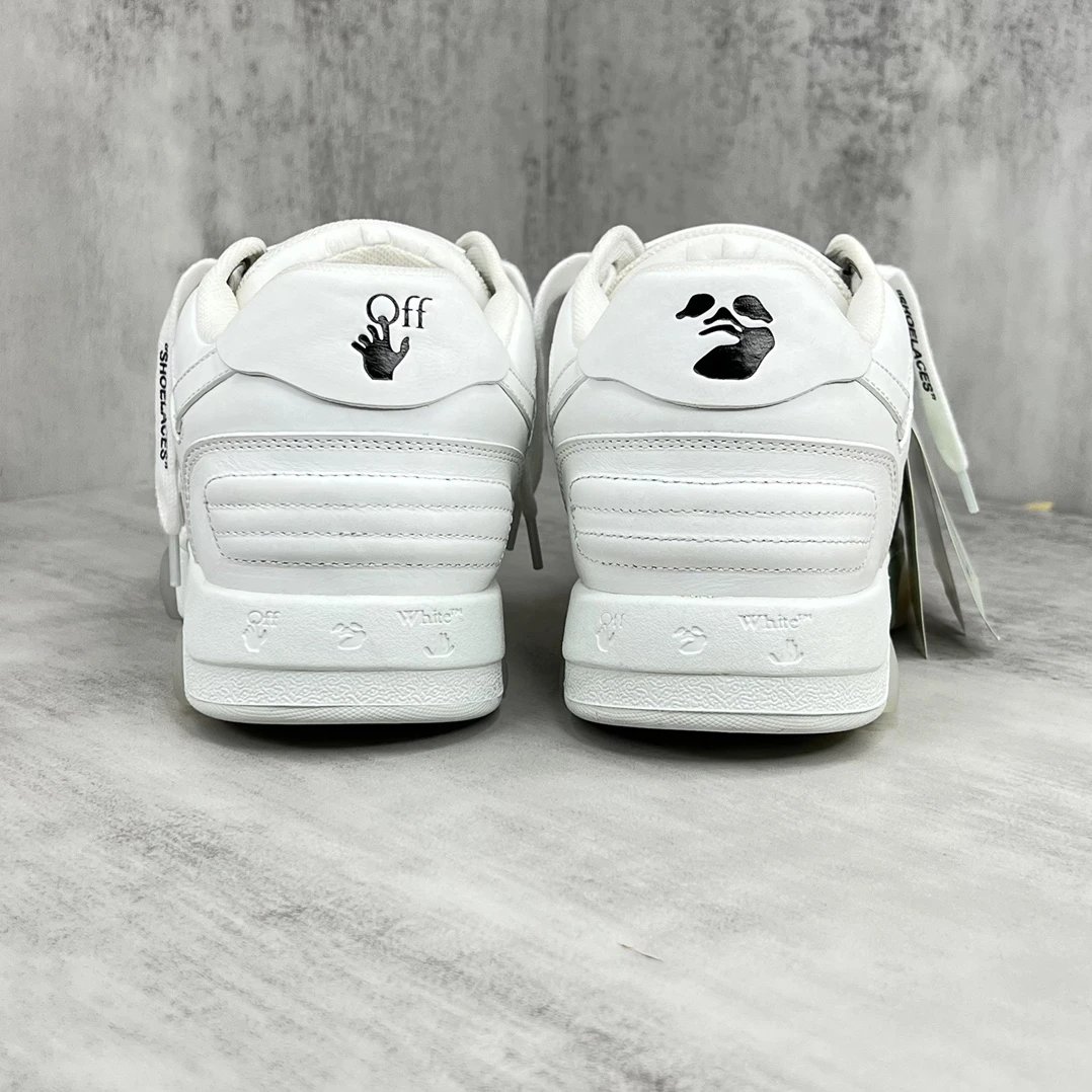 Off-White Low Leather Sneakers White - Gallery Image 5 - Detailed View