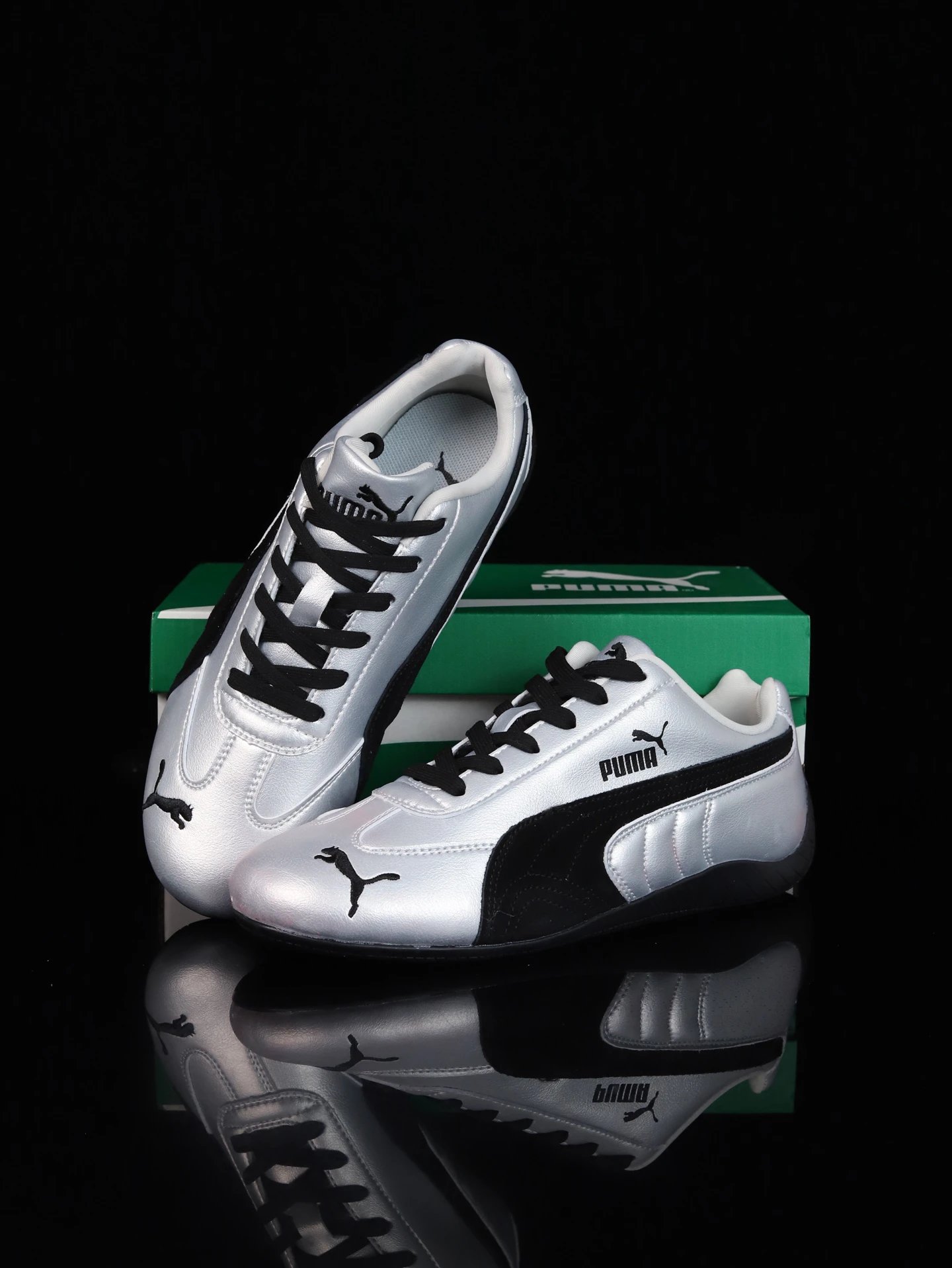 Puma Roma M Motorsport Sneakers Silver Black - Gallery Image 9 - Detailed View
