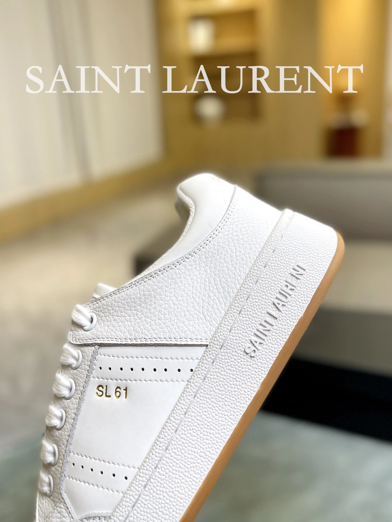 Saint Laurent SL61 Sneakers White - Gallery Image 7 - Detailed View