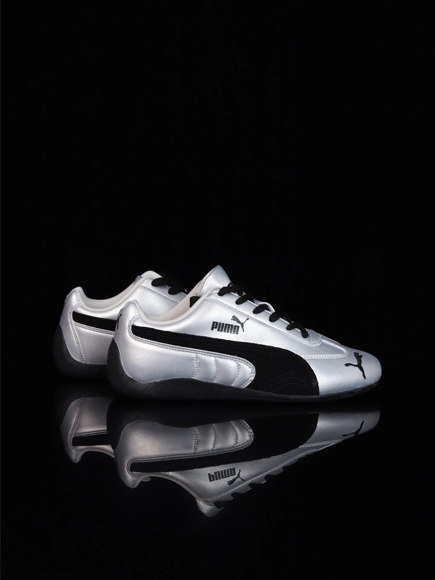 Puma Roma M Motorsport Sneakers Silver Black - Gallery Image 2 - Detailed View