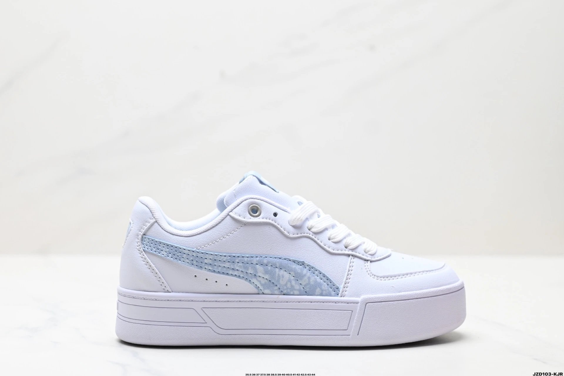 Puma Skye Leather Sneakers White Grey - Puma - Cnfans - $35.96