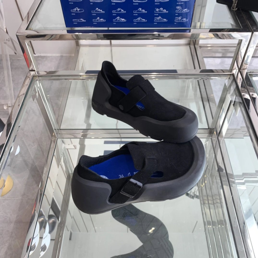 Suede Slip-On Loafers Ergonomic Design Charcoal Black - Gallery Image 8 - Detailed View