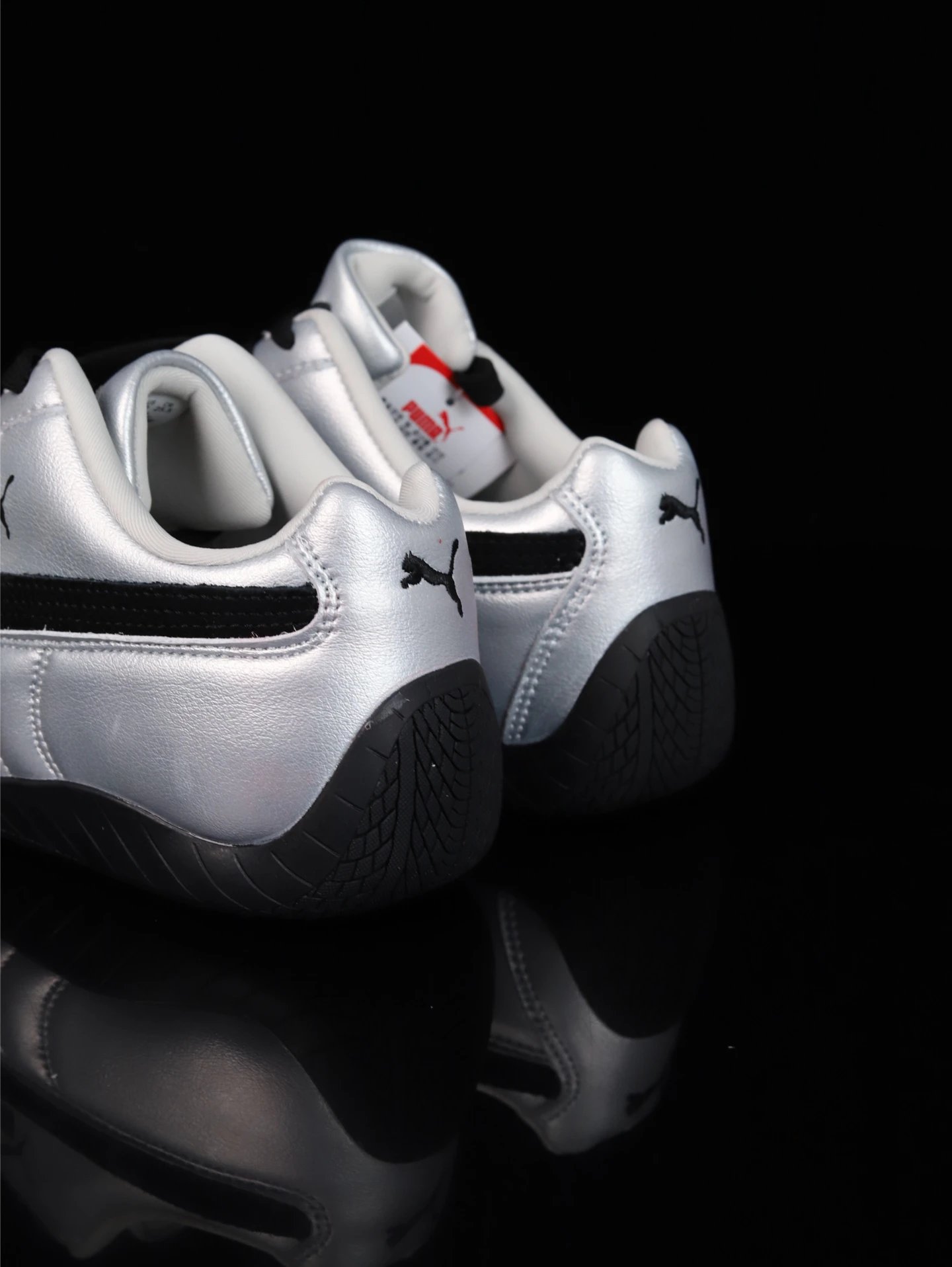 Puma Roma M Motorsport Sneakers Silver Black - Gallery Image 6 - Detailed View