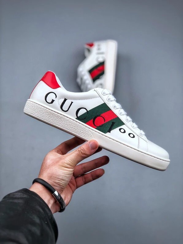 Gucci Bee White Red Sneakers Embroidered GUCCI - Gallery Image 5 - Detailed View