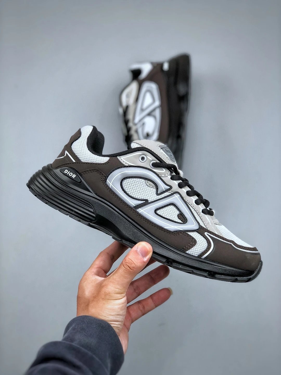 Dad Sneakers Suede Ebony - Gallery Image 4 - Detailed View