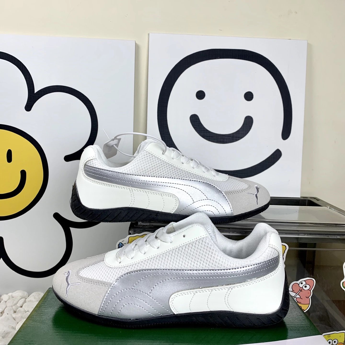 Puma Mesh Sneakers White Grey - High Quality Product Image - Cnfans