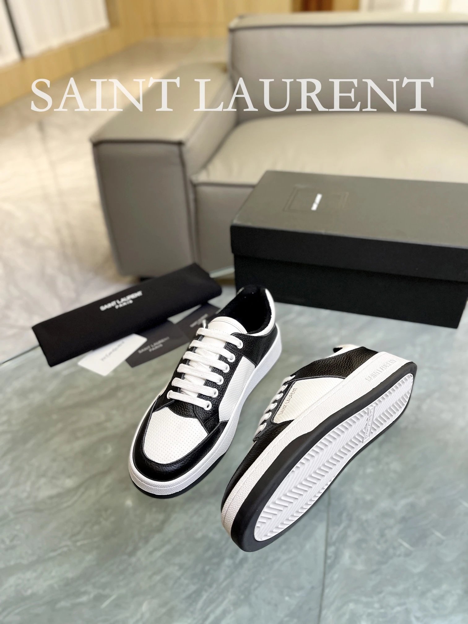 Saint Laurent Black Sneaker Multi - Gallery Image 4 - Detailed View