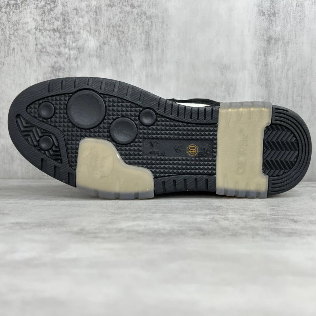 Retro Suede Low Top Sneakers Couple Style Ivory Black - Gallery Image 8 - Detailed View