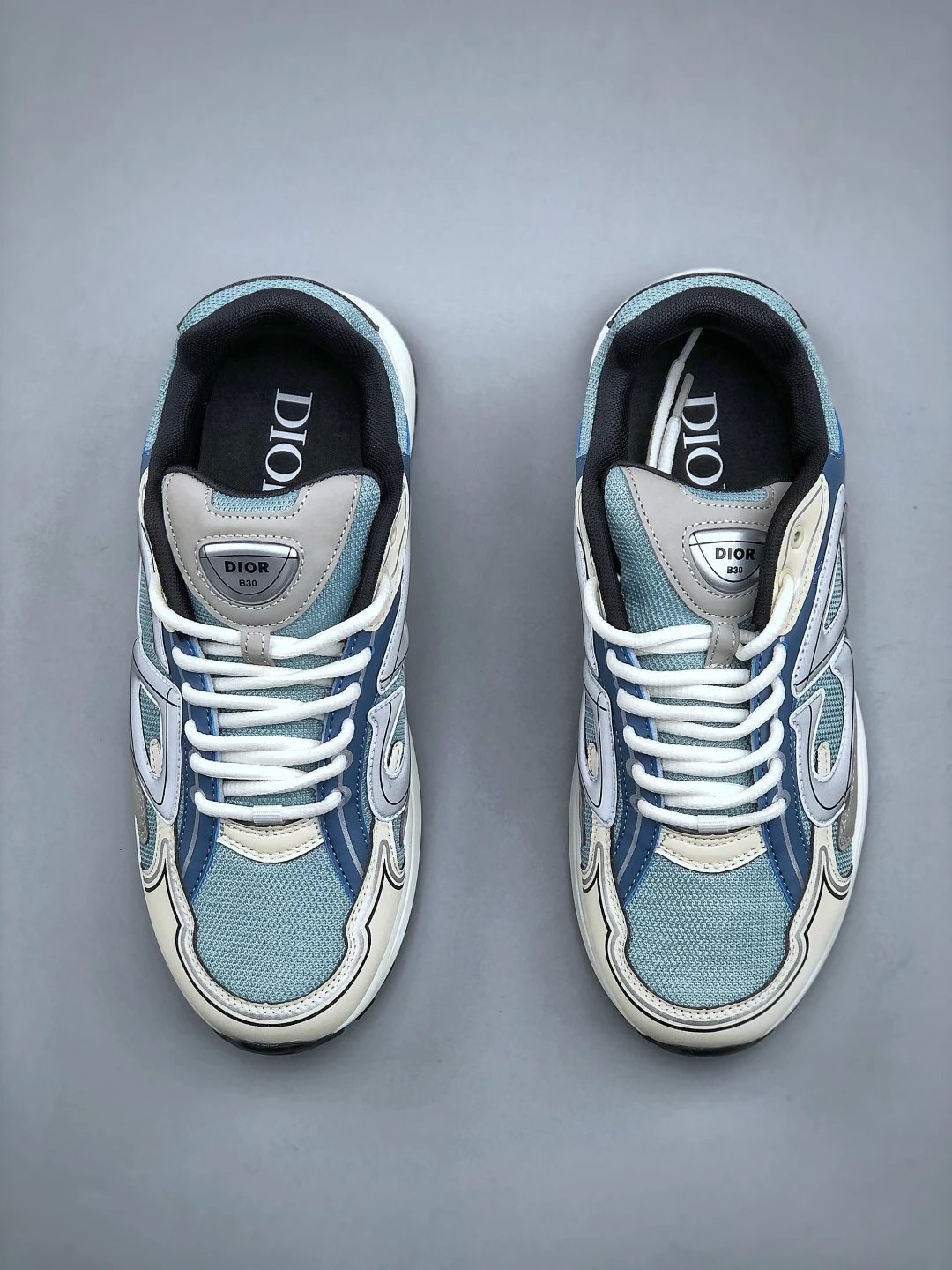 Dad Sneakers B30 Beige Blue - Gallery Image 5 - Detailed View