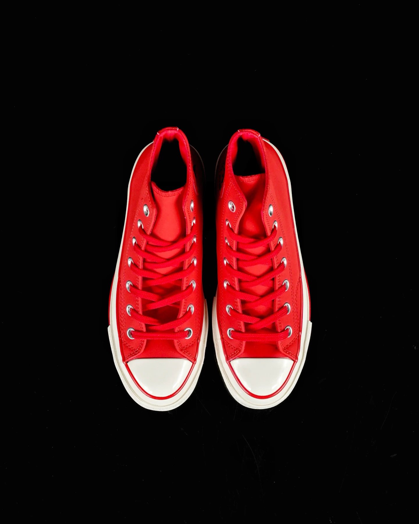 Suede High Top Sneakers Crimson Red - Gallery Image 3 - Detailed View