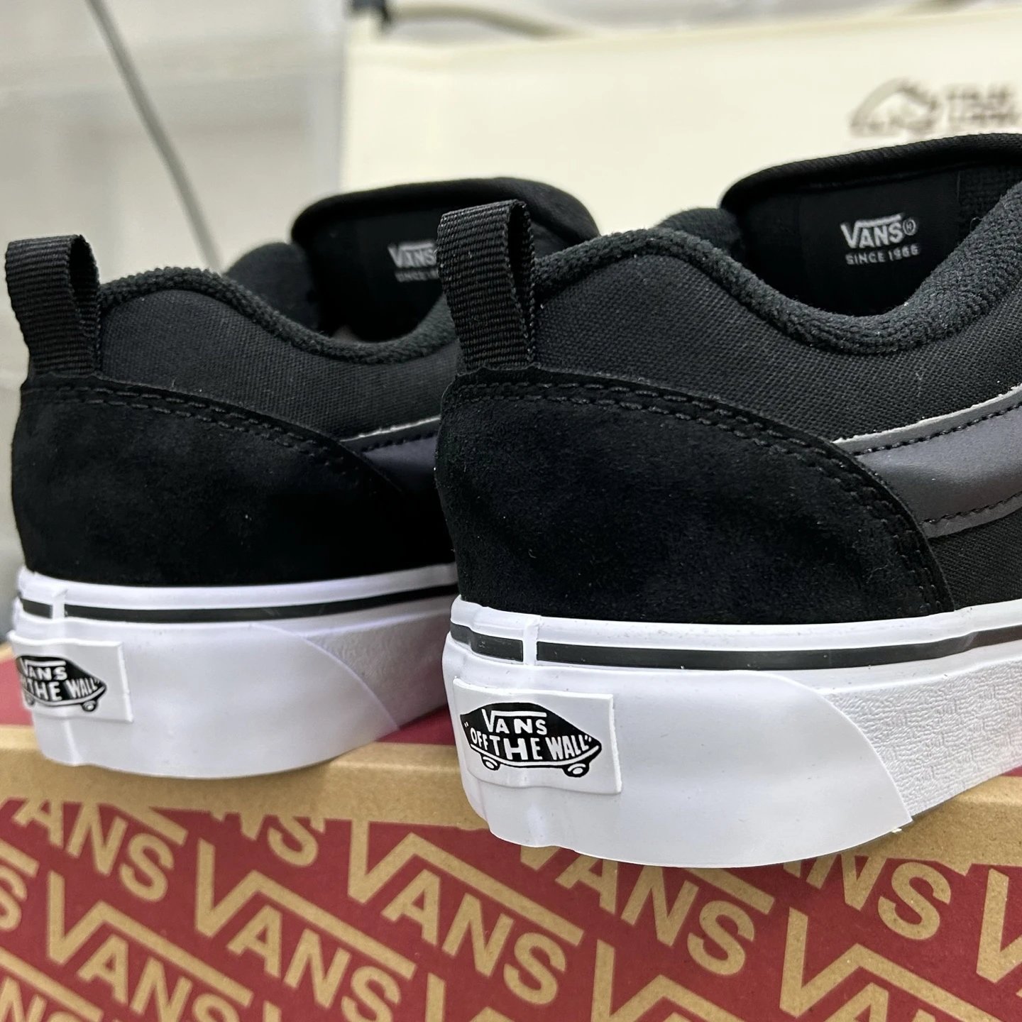 Knu Skool Low Top Skate Shoes Midnight Black - Gallery Image 6 - Detailed View