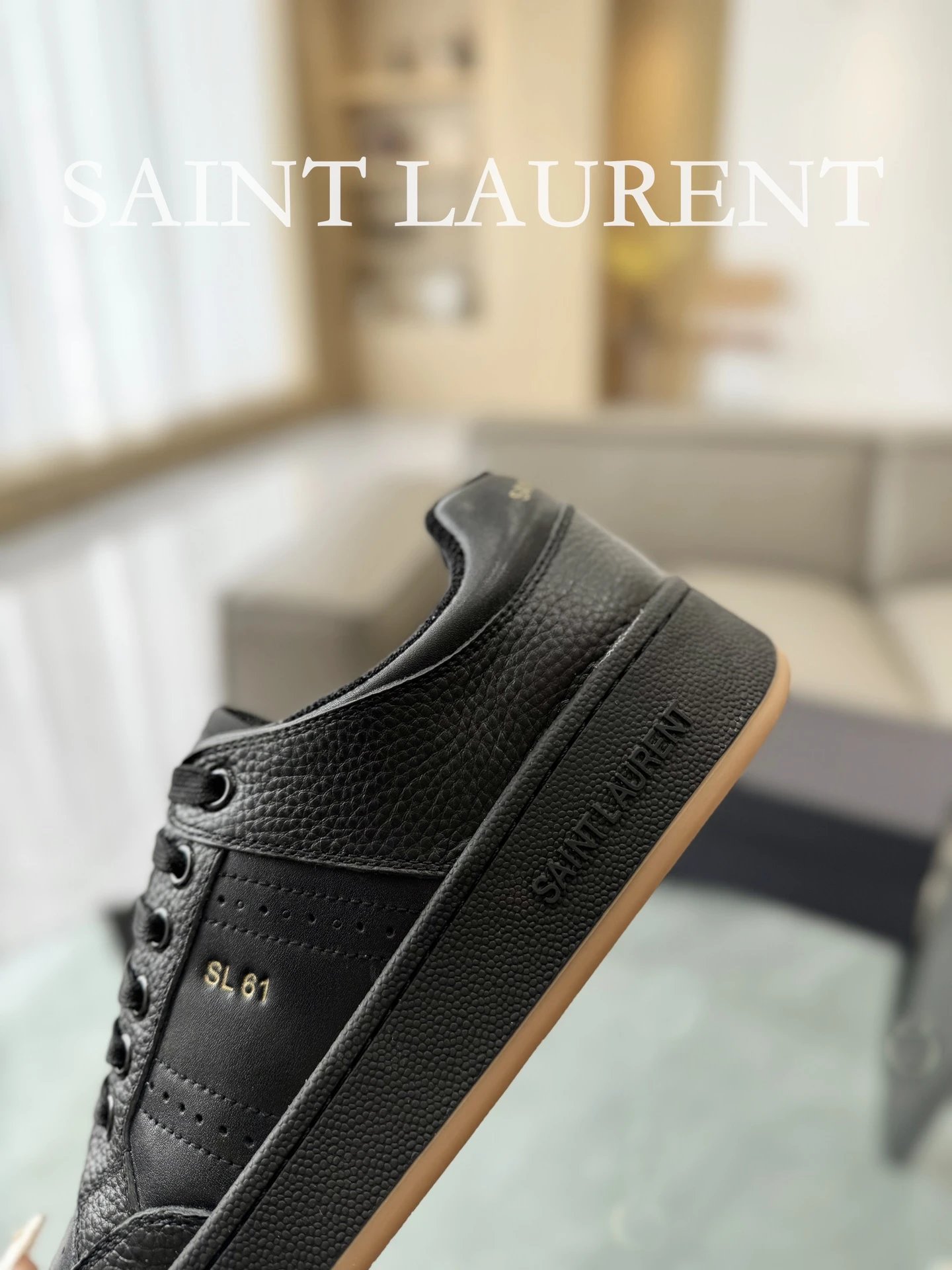 Saint Laurent SL61 Sneakers Black - Gallery Image 6 - Detailed View