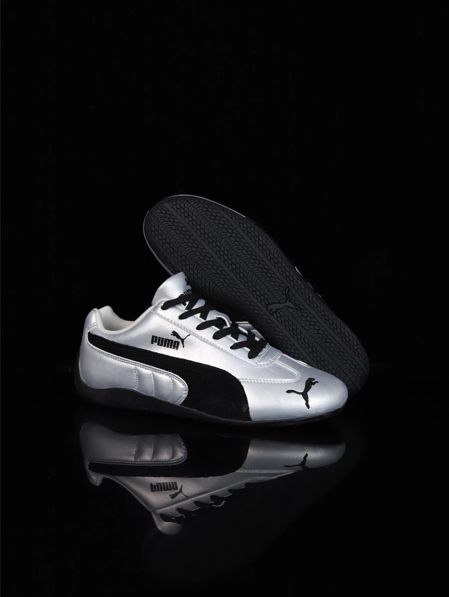 Puma Roma M Motorsport Sneakers Silver Black - High Quality Product Image - Cnfans