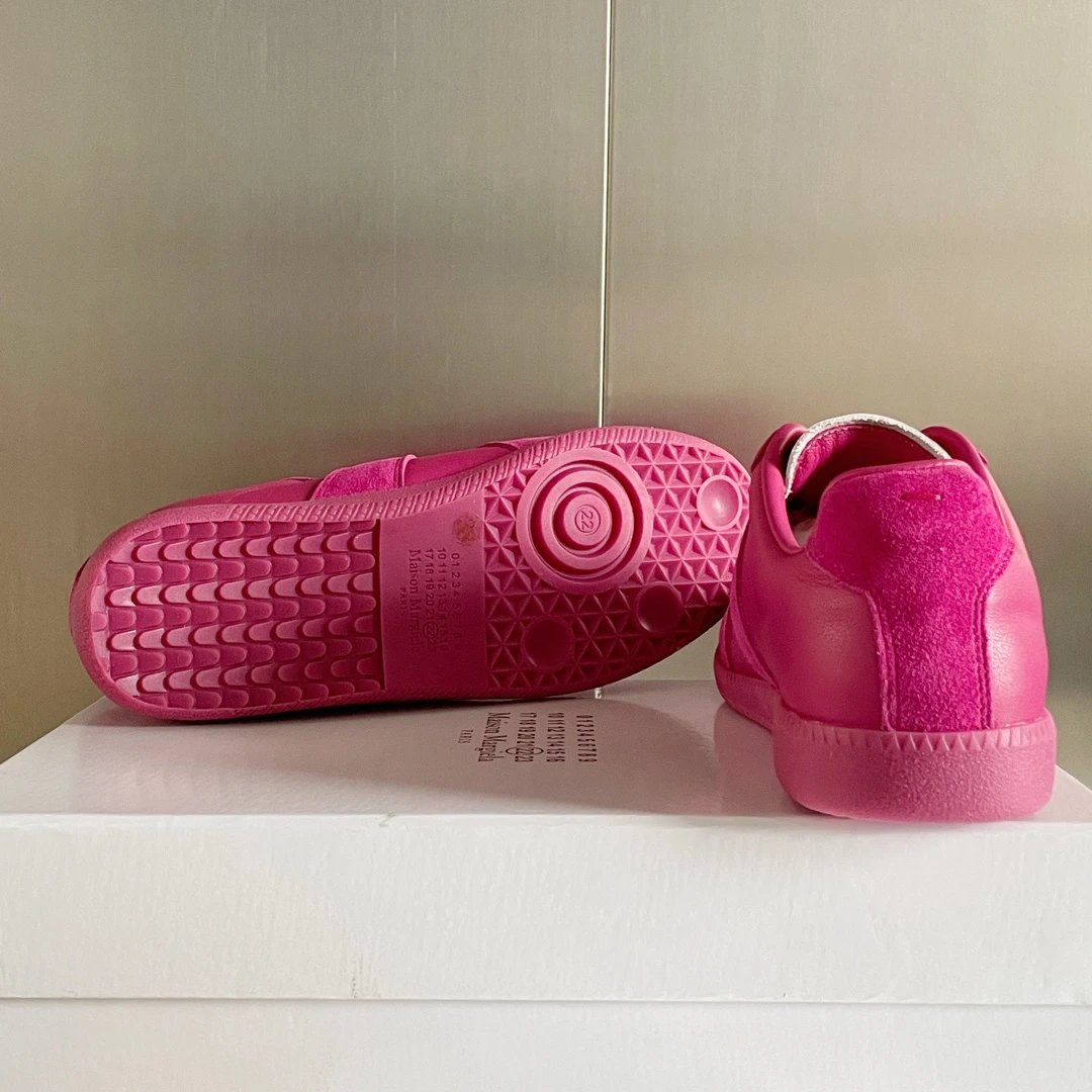 Maison Margiela MM6 Pink German Trainers - Gallery Image 9 - Detailed View