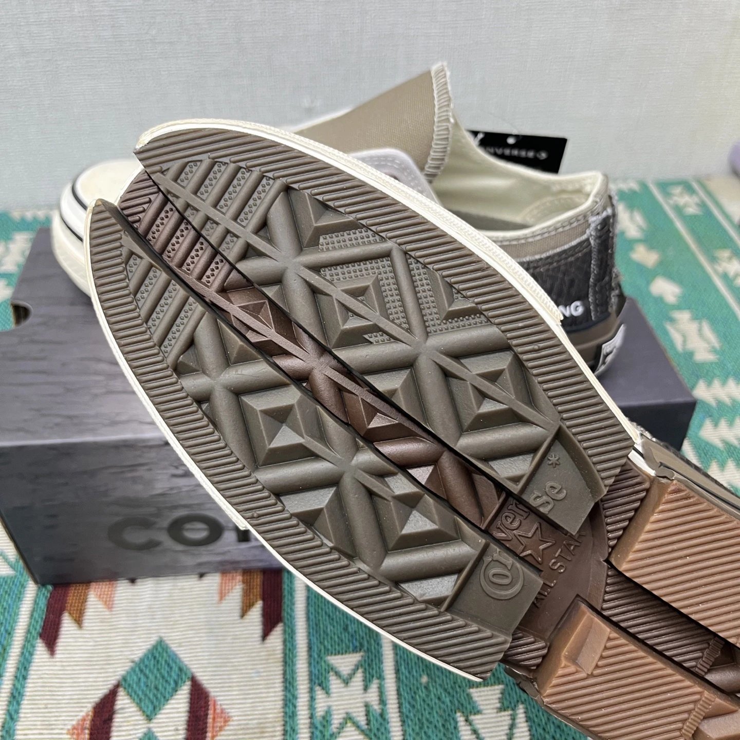 Deconstructed Canvas Low Top Sneakers Gradient Umber - Gallery Image 9 - Detailed View