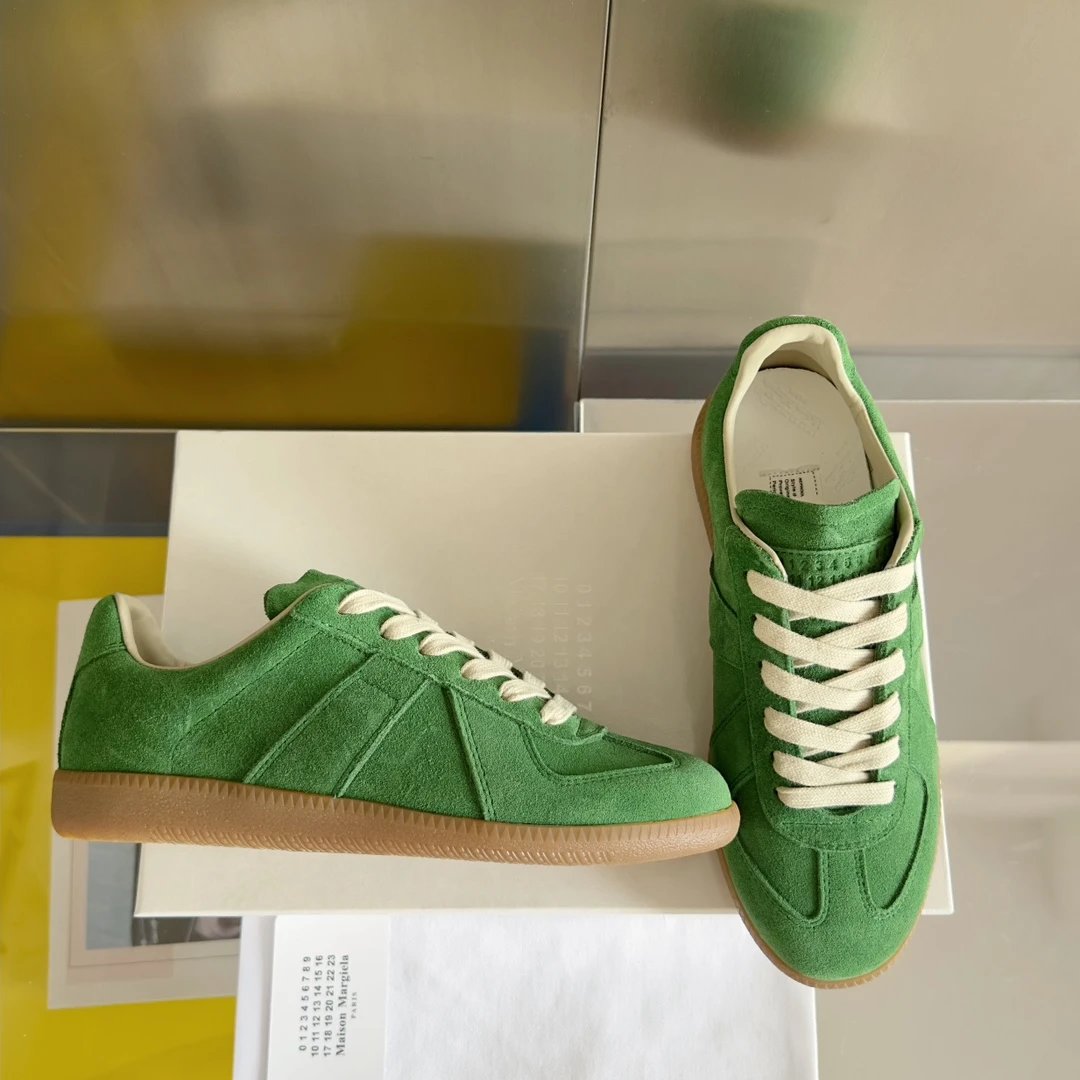 Maison Margiela MM6 German Trainers Green - Gallery Image 3 - Detailed View
