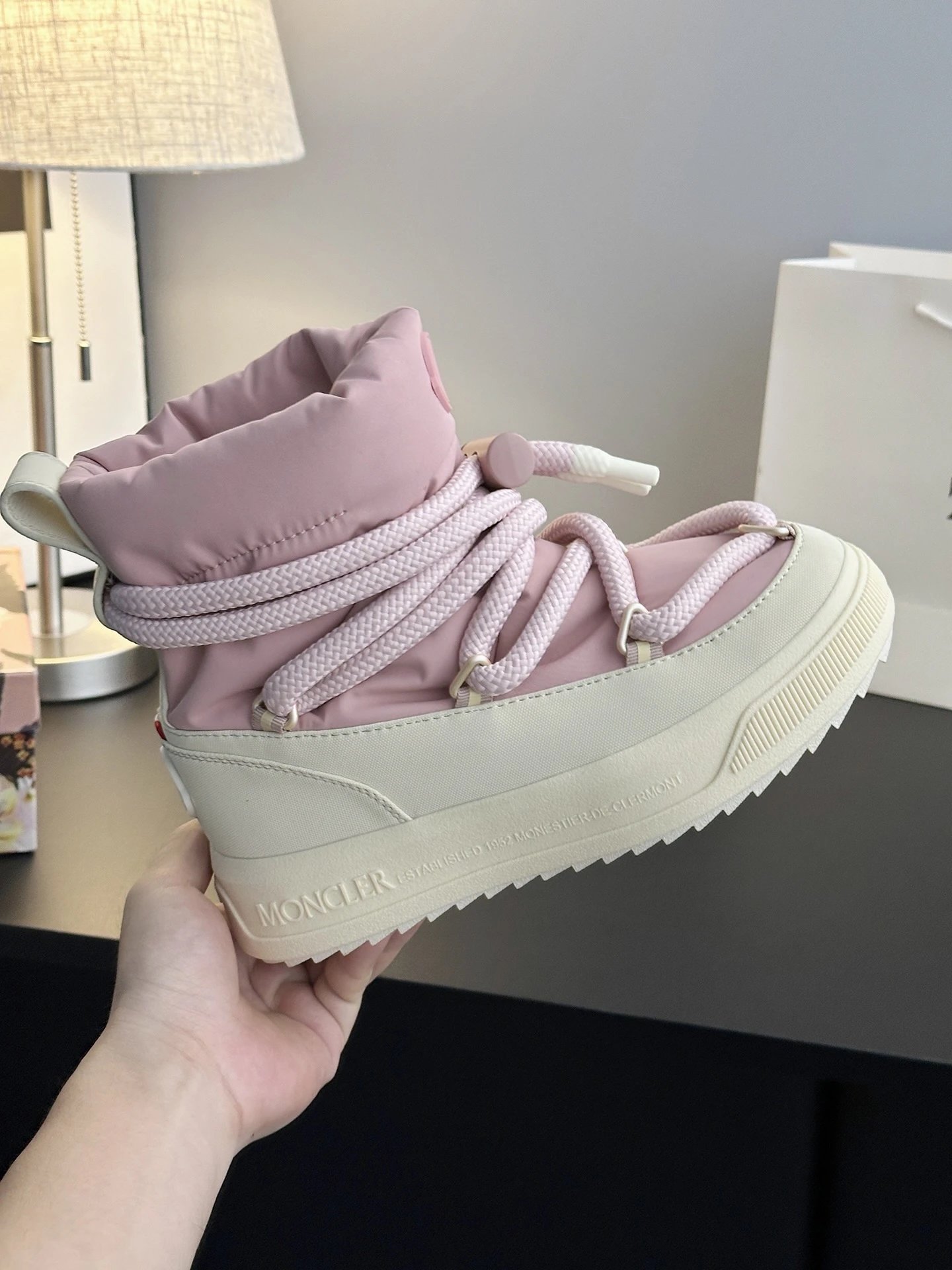 Moncler Mid Boots Pink - High Quality Product Image - Cnfans