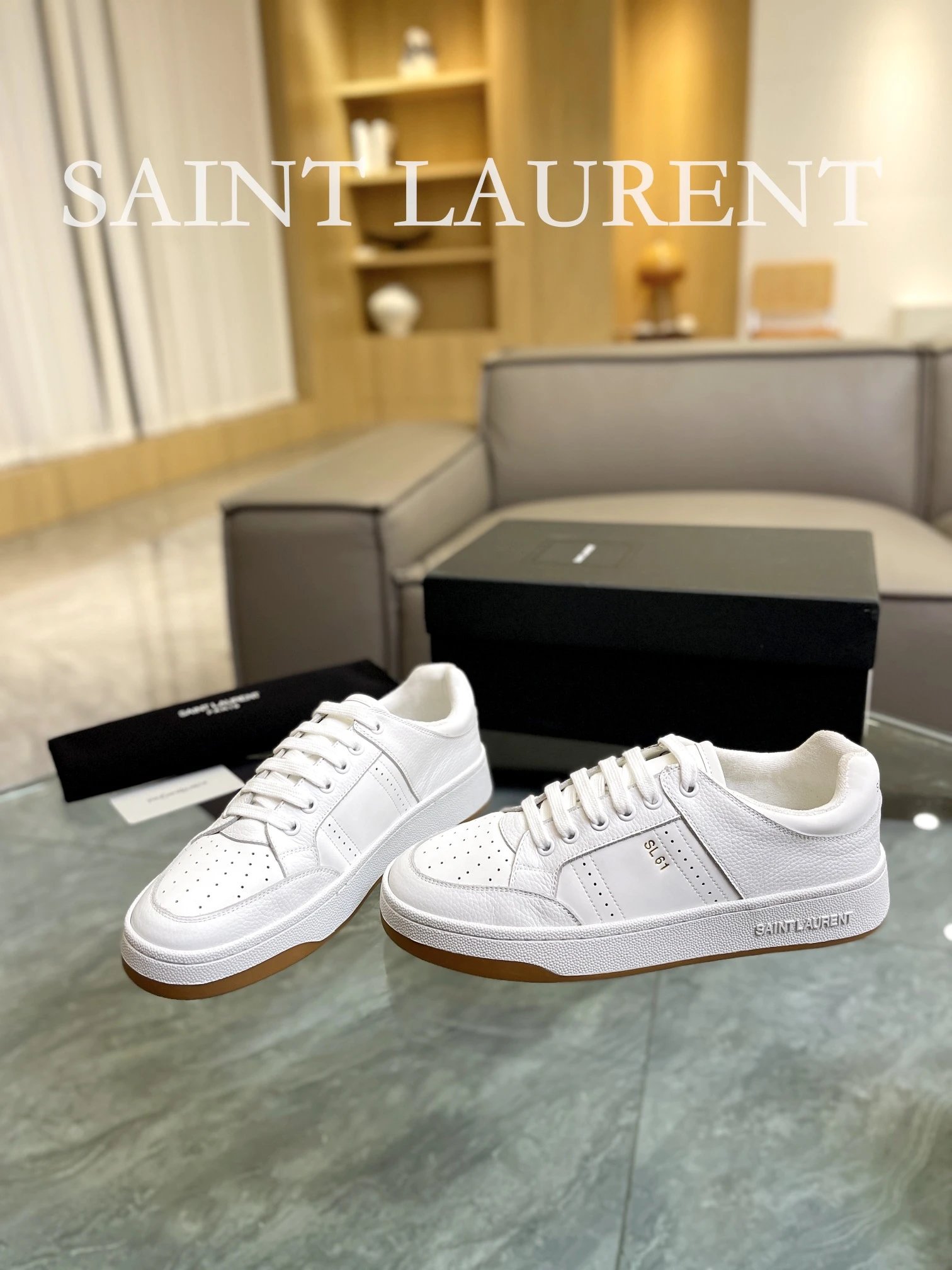 Saint Laurent SL61 Sneakers White - Gallery Image 3 - Detailed View