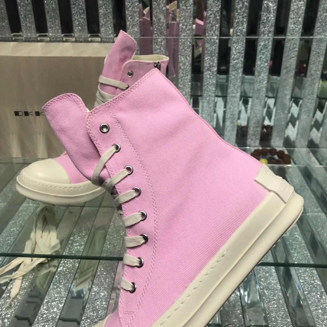 Rick Owens Casual High-top Sneakers Pink - Gallery Image 5 - Detailed View