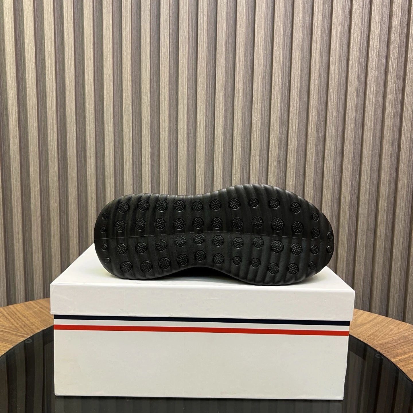 Moncler Ultra-light Knit Sneakers Black - Gallery Image 7 - Detailed View