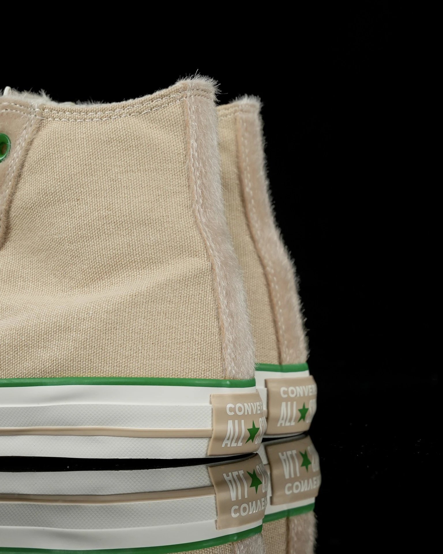 High Top Fleece Sneakers Camel Beige - Gallery Image 7 - Detailed View