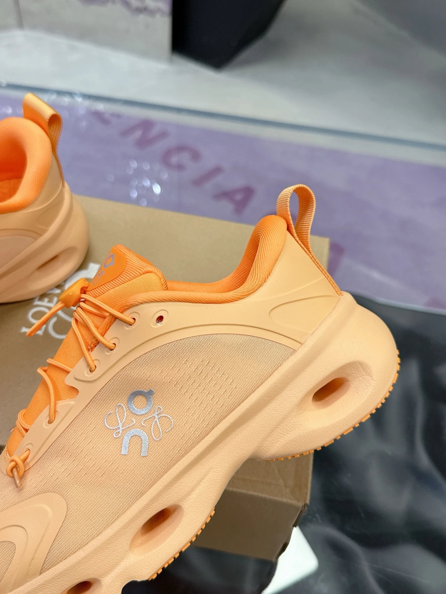 Loewe x On 3.0 Cloudventure Sneakers Orange - Gallery Image 8 - Detailed View