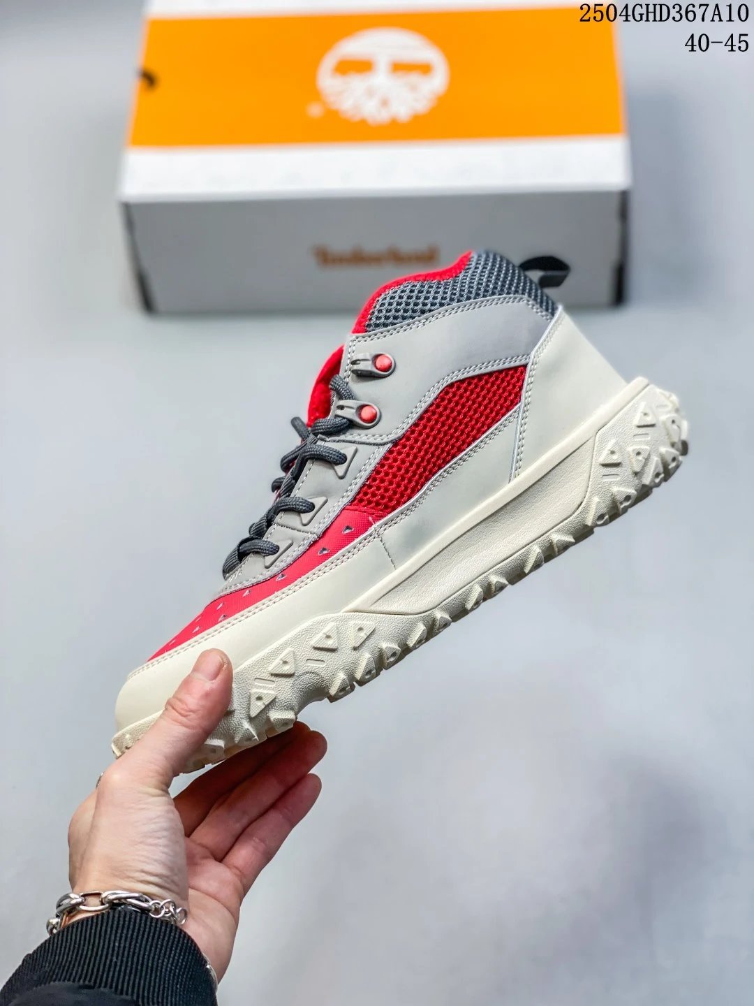 Men's Hiking Sneakers Breathable Ashen Red - Gallery Image 3 - Detailed View