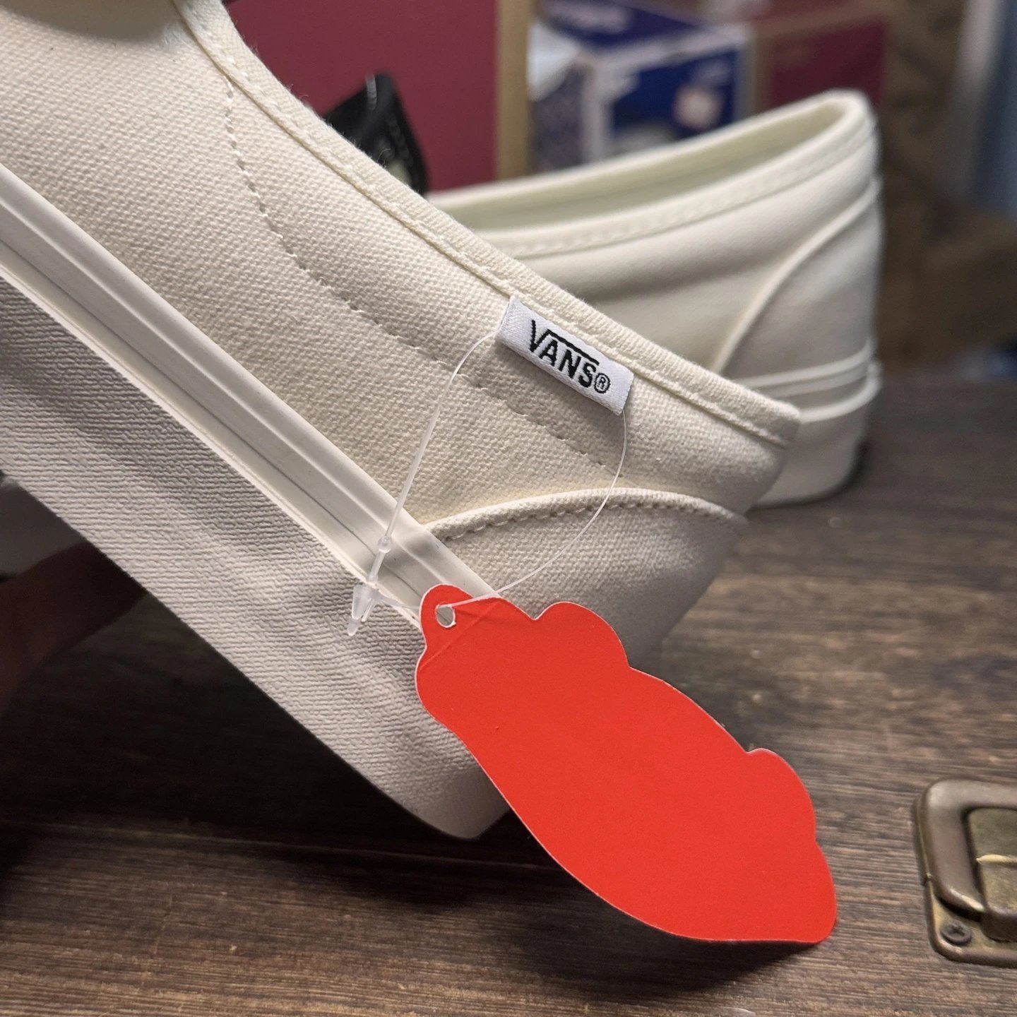 Suede Slip On Skate Shoes Ivory Black - Gallery Image 6 - Detailed View