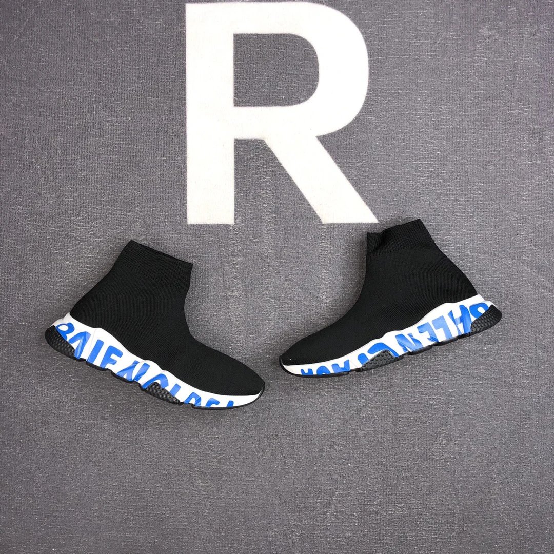 Unisex Sock Sneakers Knit Mesh Speed Runner Midnight Blue - Gallery Image 5 - Detailed View