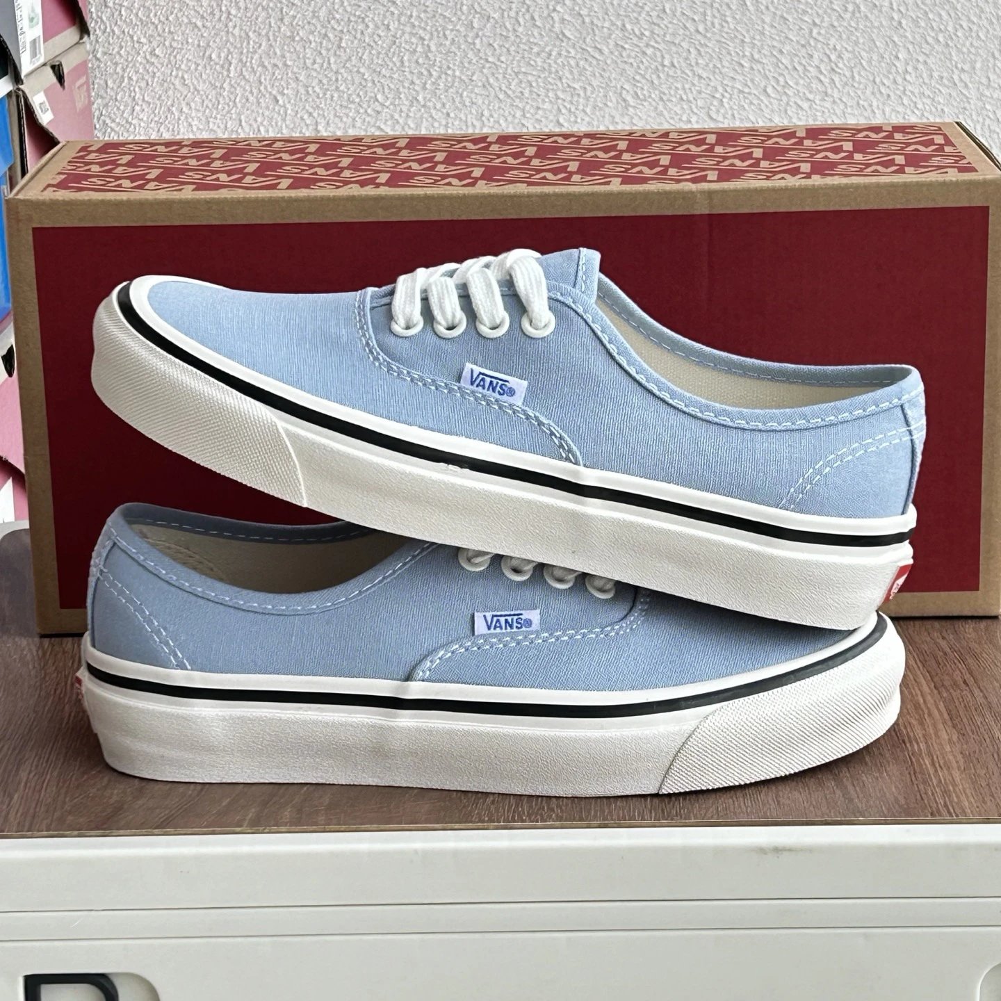 Authentic Canvas Low Skate Shoes Sky Blue - Gallery Image 3 - Detailed View