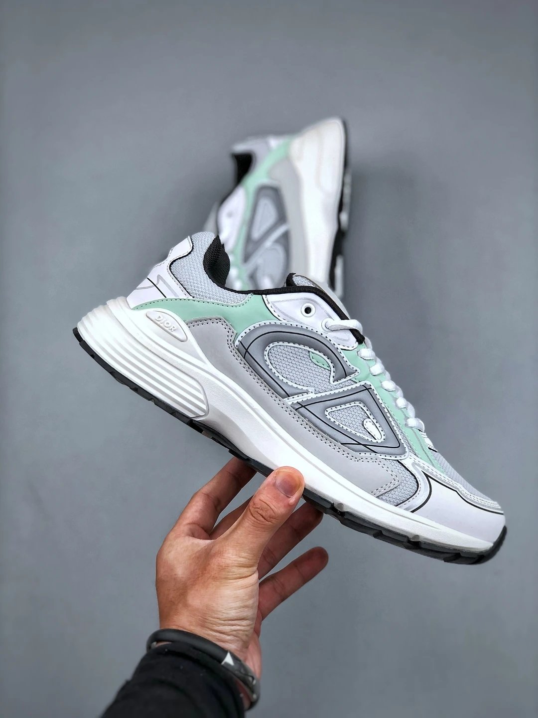 Dad Sneakers Leather Mint - Gallery Image 4 - Detailed View