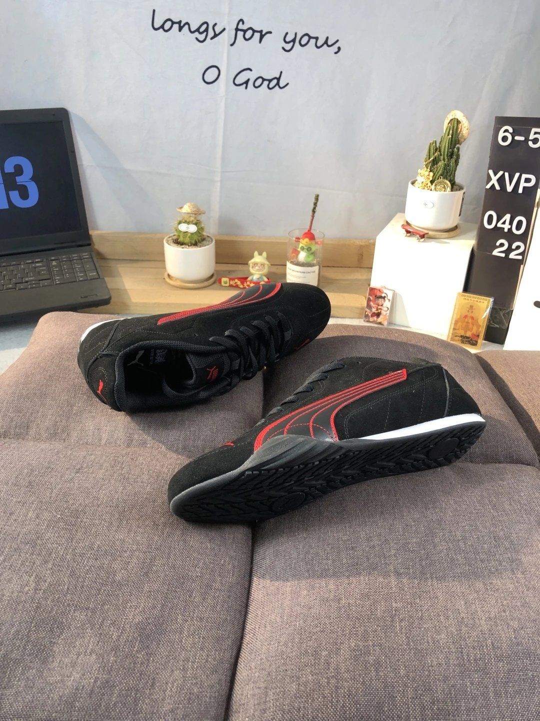 Puma Racing Sneakers Black Red - Gallery Image 6 - Detailed View