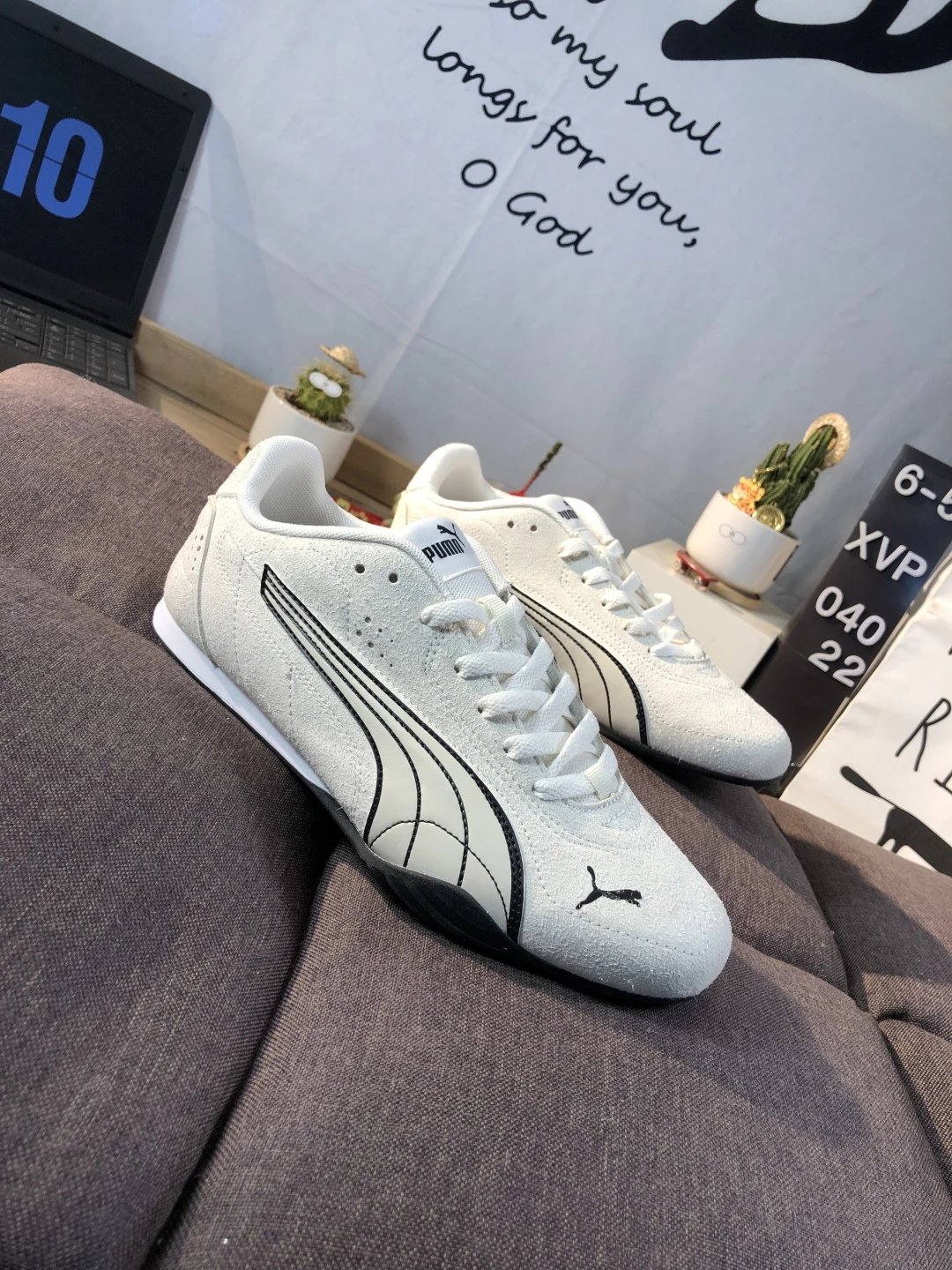 Puma Racing Sneakers White Black - Gallery Image 3 - Detailed View