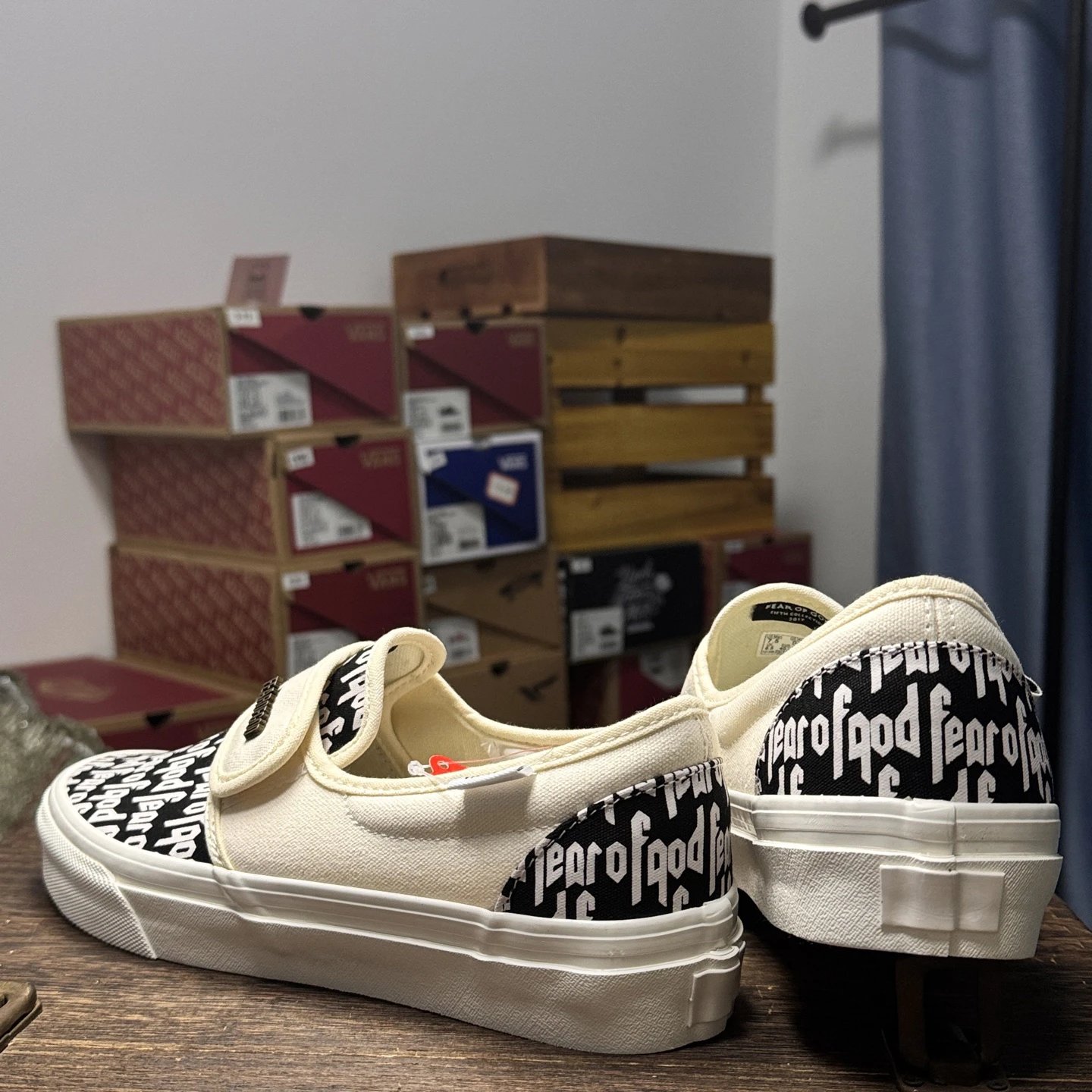 Slip On Suede Skate Shoes Ivory Black - Gallery Image 3 - Detailed View