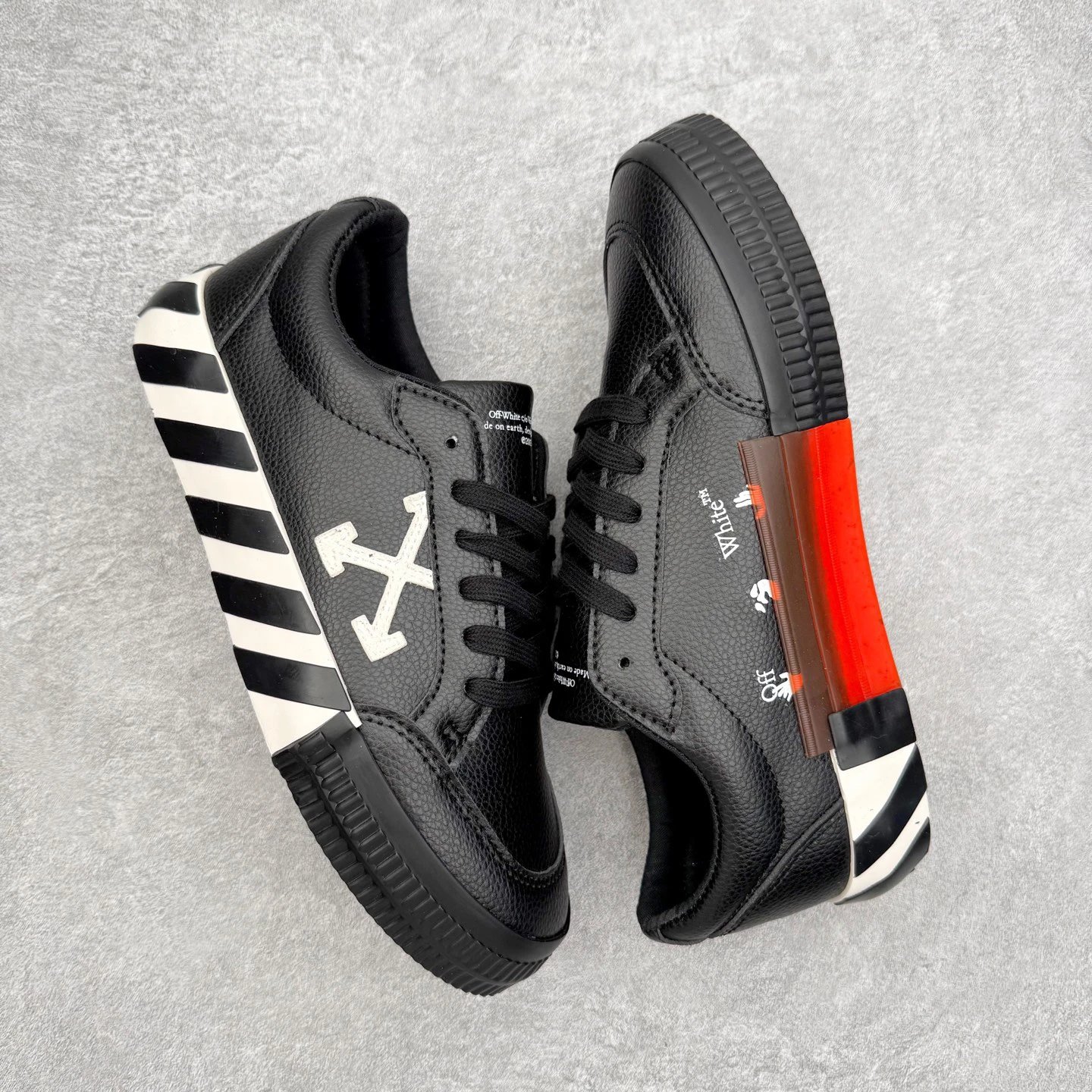 Urban Low Top Leather Sneakers Anti-Slip Jet Black - Gallery Image 3 - Detailed View