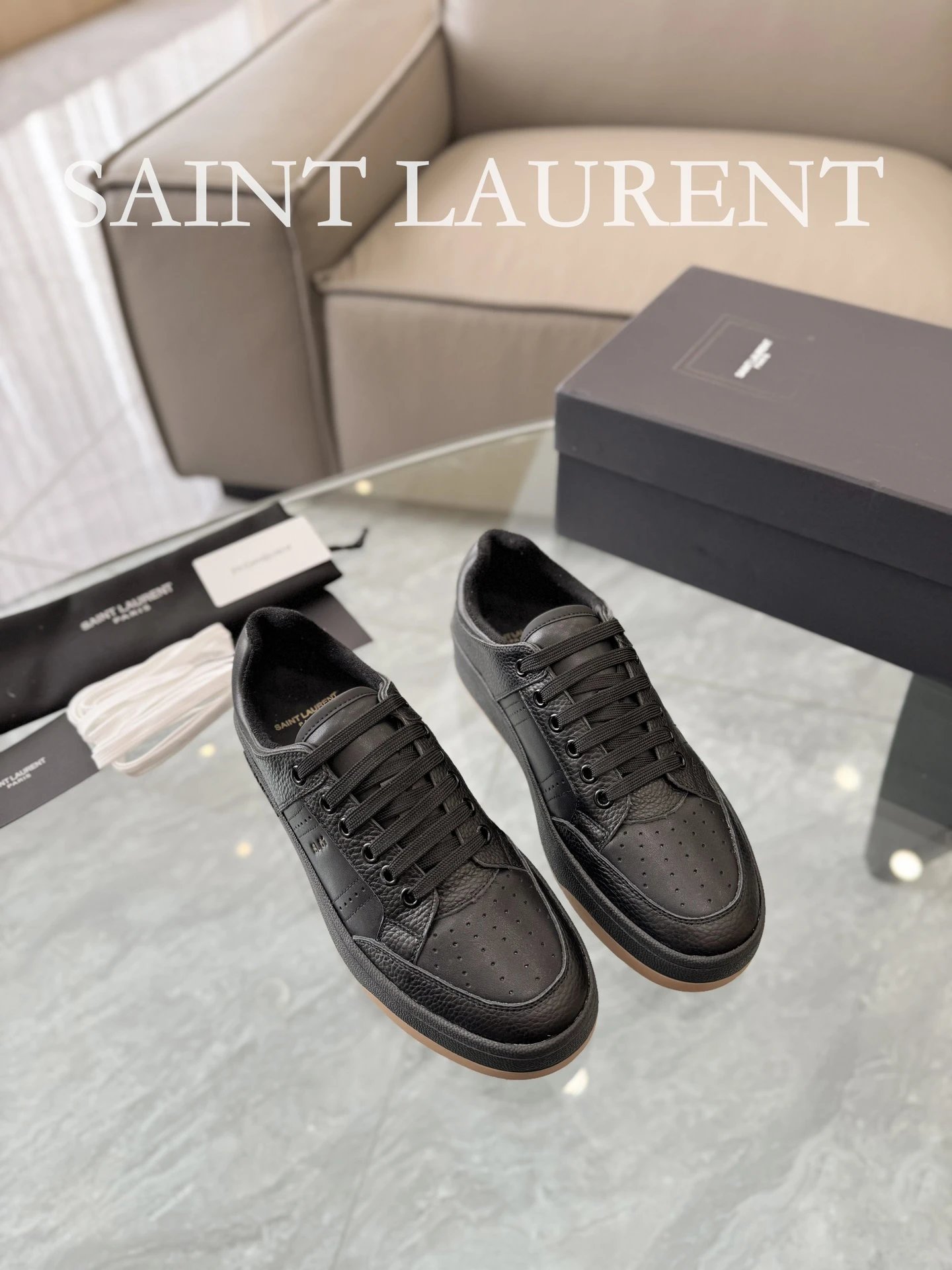 Saint Laurent SL61 Sneakers Black - Gallery Image 2 - Detailed View