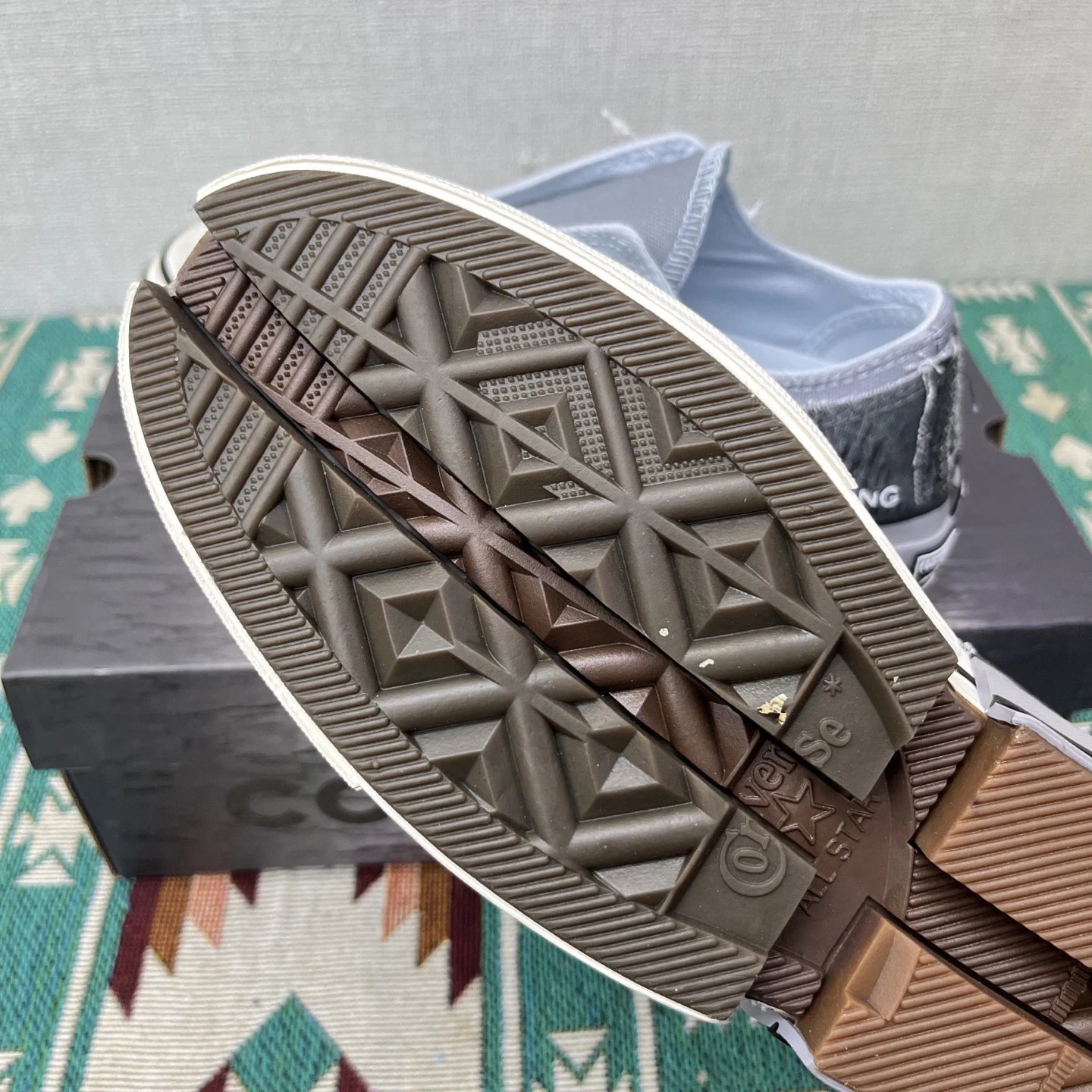 Deconstructed Canvas Low Top Sneakers Gradient Ash Blue - Gallery Image 9 - Detailed View