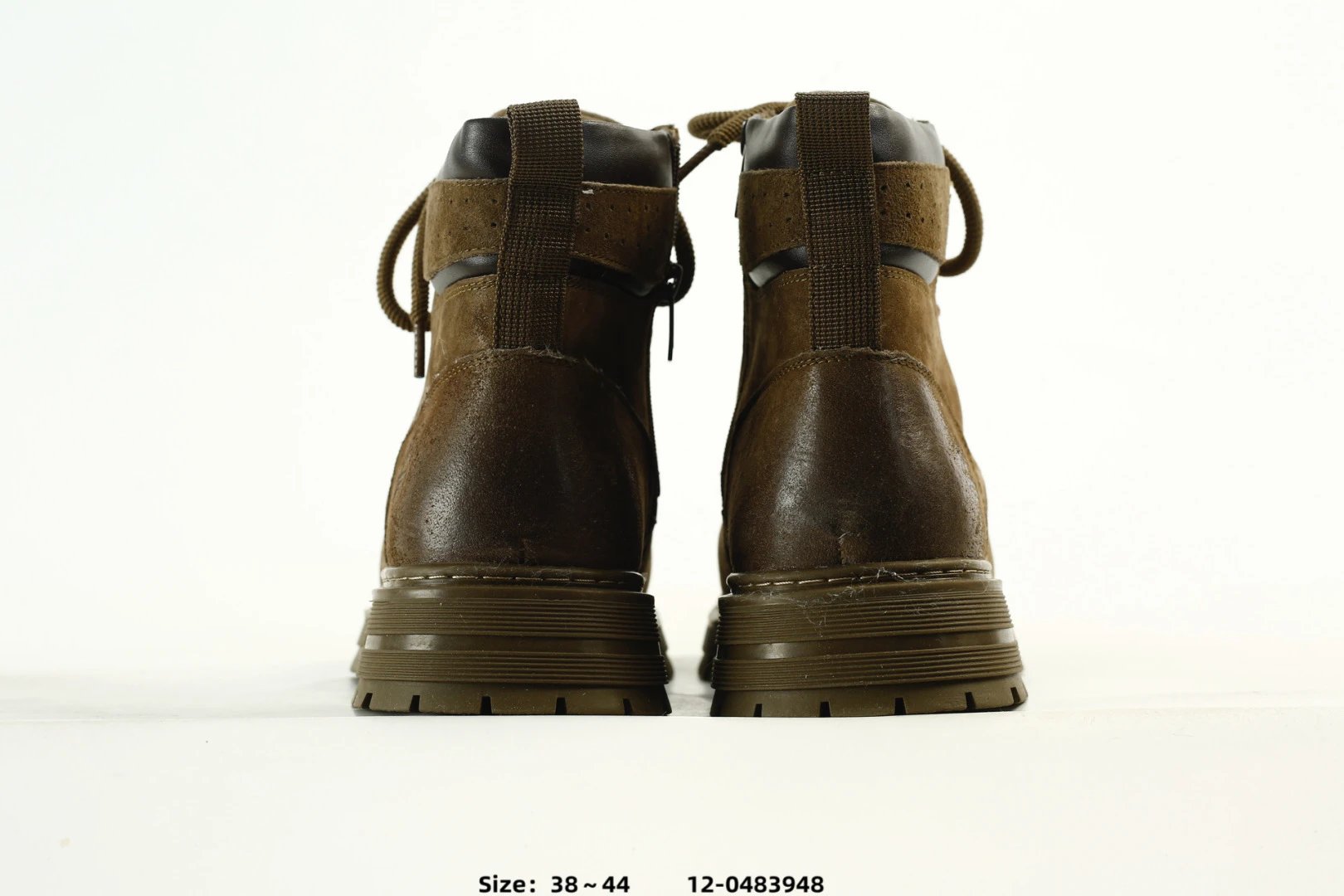 Premium Leather Outdoor Boots Rustic Brown - Gallery Image 8 - Detailed View