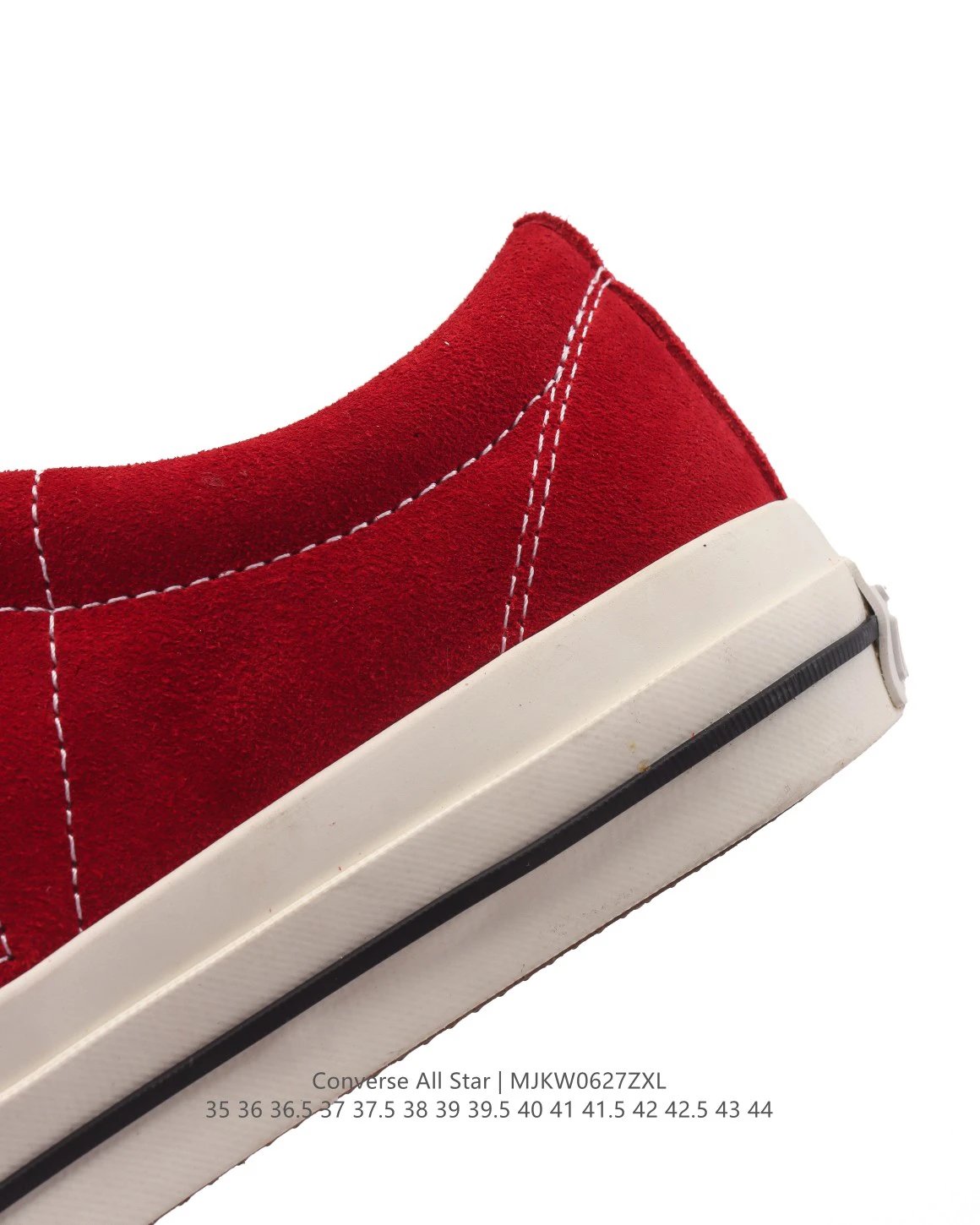 One Star 95 Suede Skate Shoes Crimson Red - Gallery Image 7 - Detailed View