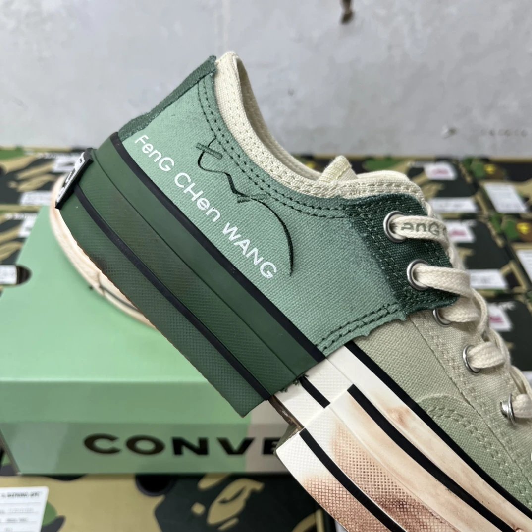 Deconstructed Canvas Chunk 70 Sneakers Sage Green - Gallery Image 7 - Detailed View