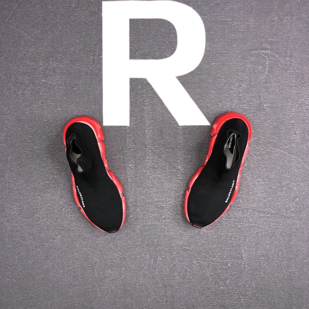 Sock Sneakers TPU Sole 3D Knit Breathable Unisex Scarlet - Gallery Image 4 - Detailed View