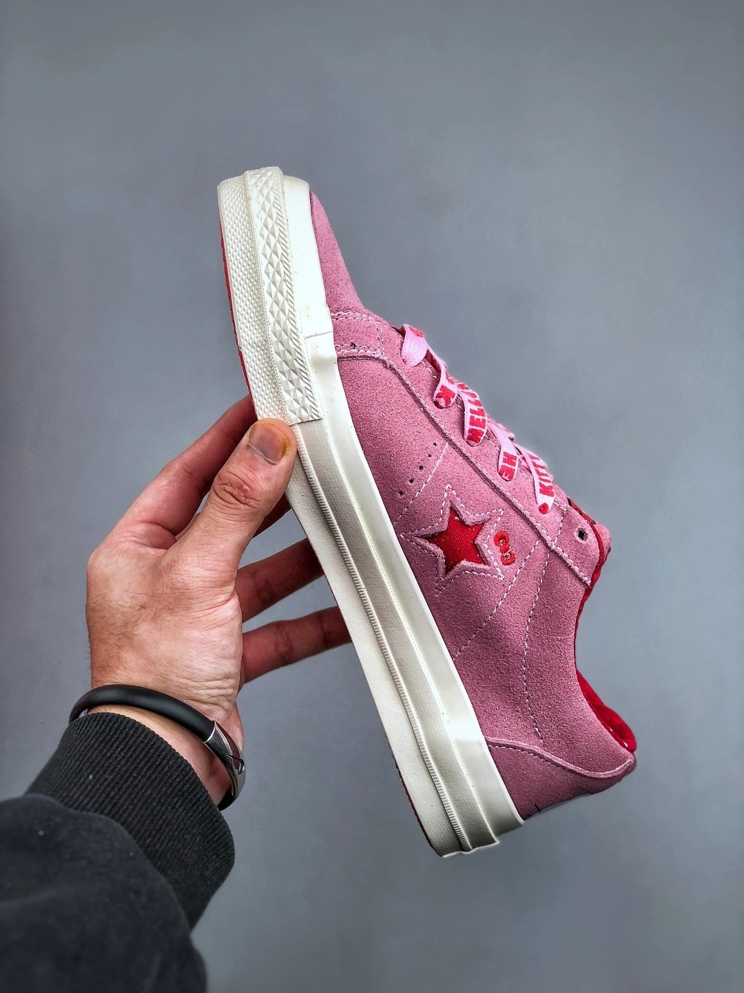 Vintage One Star Suede Low Casual Sneakers Prism Pink - Gallery Image 2 - Detailed View