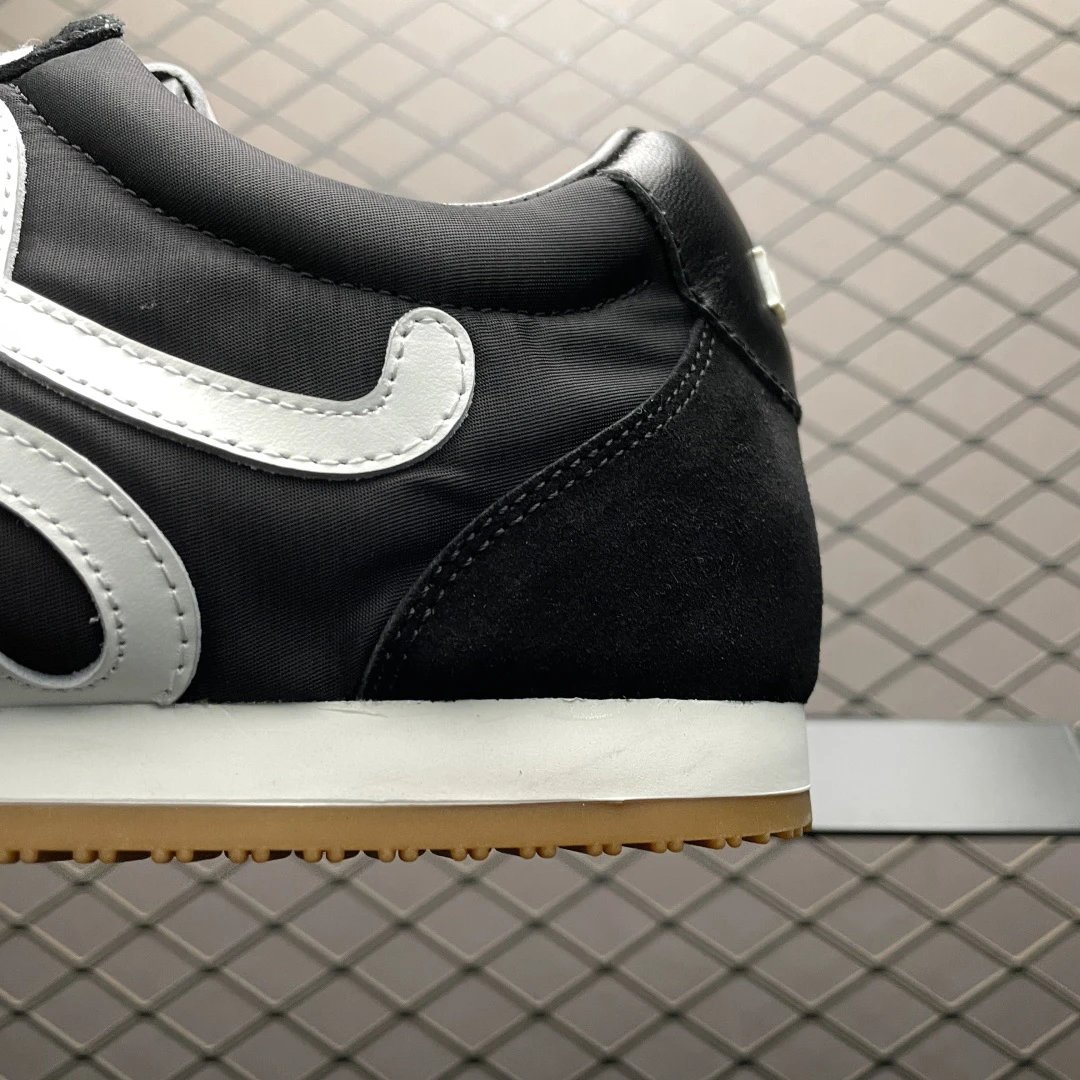 Loewe Ballet Runner Sneakers Black White - Gallery Image 4 - Detailed View